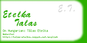 etelka talas business card